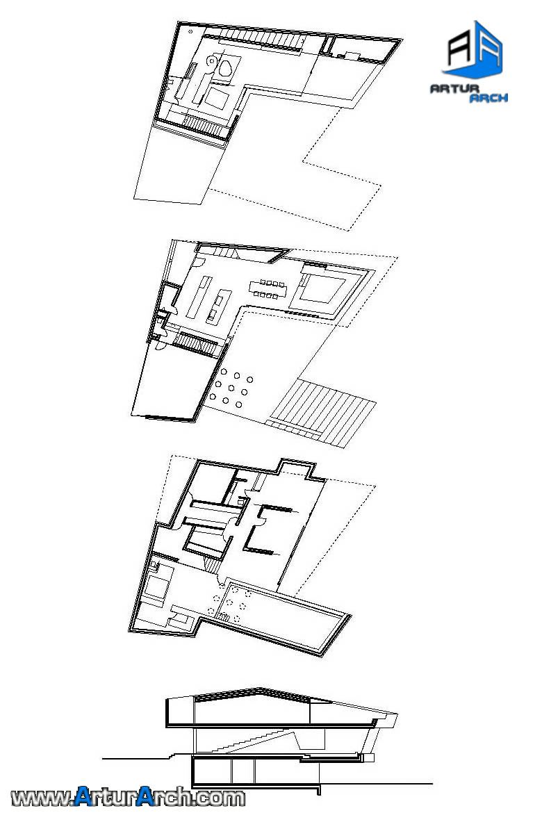 طراحی ویلا، پلان معماری خانه R طراحی ویلا، پلان معماری خانه R
