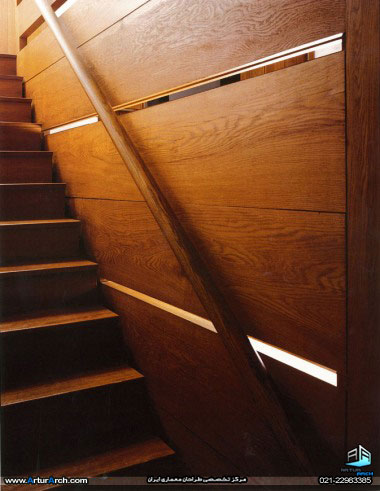 معماری ویلا، طراحی خانه اشریک-todd-eberle-kahn-esherick-house-stair-dtl-1960