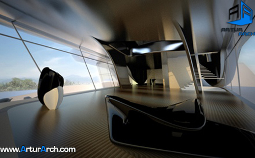 طراحی ویلا شاهکار جدید زاها حدید