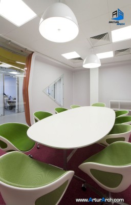 طراحی داخلی کافه تریا دفتر کار یاندکس  Yandex office