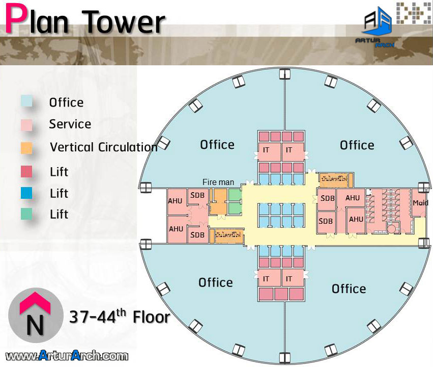 پلان مجتمع شهری در بانکوک-tarazarch-plan