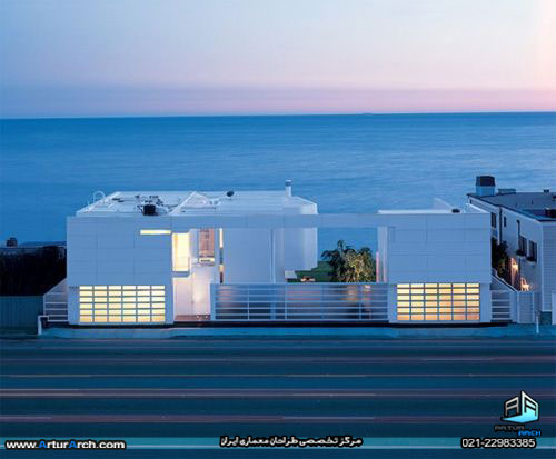 Modern-White-Beach-House-by-Richard-Meier-طراحی ویلا، معماری ویلای خاص و منحصربفرد از ریچارد میر