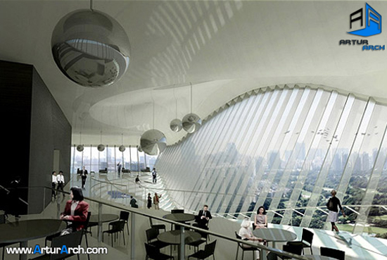 طراحی معماری جدید ساختمان اداری طراحی معماری جدید ساختمان اداری