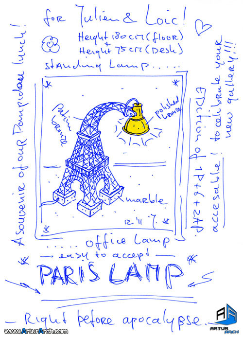 طراحی بسیار جالب لامپی با مدل برج ایفل طراحی بسیار جالب لامپی با مدل برج ایفل