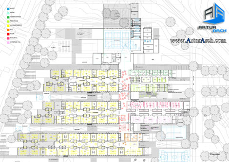 مهدکودک-کودکستان-طراحی کودکستان-طراحی مهدکودک-پلان کودکستان کودکستانی در دانمارک